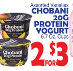 Bravo Supermarkets CHOBANI 20G PROTEIN YOGURT offer