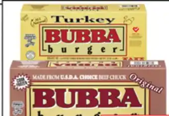 Bravo Supermarkets BUBBA BURGER BURGERS offer