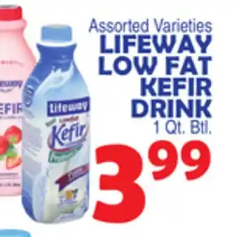 Bravo Supermarkets LIFEWAY LOW FAT KEFIR DRINK offer