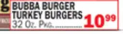 Bravo Supermarkets BUBBA BURGER TURKEY BURGERS offer