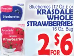 Bravo Supermarkets KRASDALE WHOLE STRAWBERRIES, 16 Oz. Bag offer