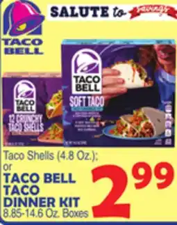 Bravo Supermarkets TACO BELL TACO DINNER KIT, 8.85-14.6 Oz. Boxes offer