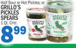 Bravo Supermarkets GRILLO'S PICKLES SPEARS offer
