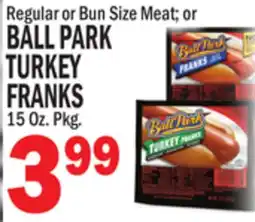 Bravo Supermarkets BALL PARK TURKEY FRANKS offer