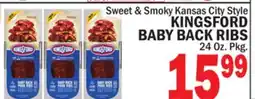 Bravo Supermarkets KINGSFORD BABY BACK RIBS offer