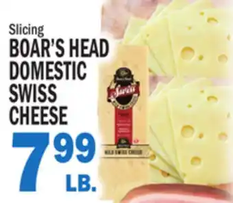 Bravo Supermarkets BOAR'S HEAD DOMESTIC SWISS CHEESE offer