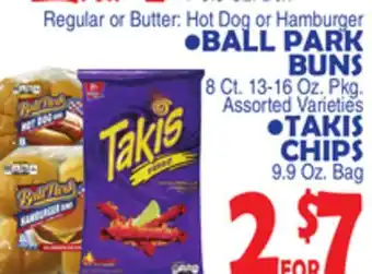 Bravo Supermarkets BALL PARK BUNS 8 Ct. 13-16 Oz. Pkg offer