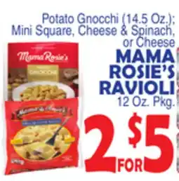 Bravo Supermarkets MAMA ROSIE'S RAVIOLI, 12 Oz. Pkg offer