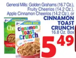 Bravo Supermarkets CINNAMON TOAST CRUNCH 16.8 Oz. Box offer