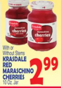 Bravo Supermarkets KRASDALE RED MARASCHINO CHERRIES offer