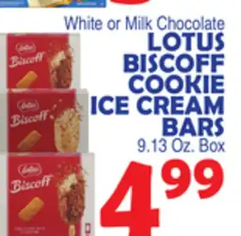 Bravo Supermarkets LOTUS BISCOFF COOKIE ICE CREAM BARS offer