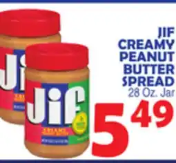 Bravo Supermarkets JIF CREAMY BUTTER SPREAD offer