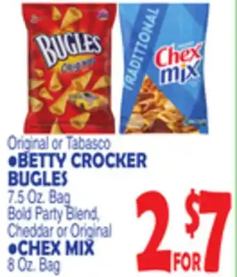 Bravo Supermarkets BETTY CROCKER BUGLES 7.5 Oz. Bag offer