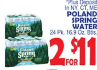 Bravo Supermarkets POLAND SPRING WATER offer