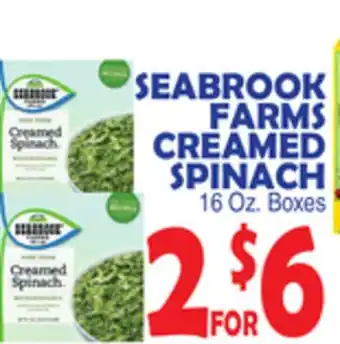 Bravo Supermarkets SEABROOK FARMS CREAMED SPINACH offer