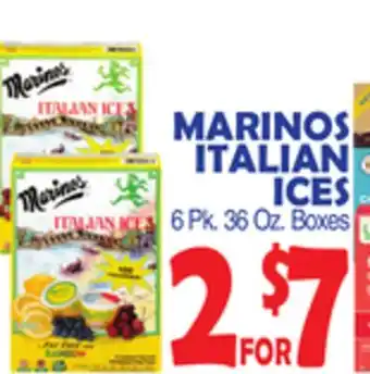 Bravo Supermarkets MARINOS ITALIAN ICES offer