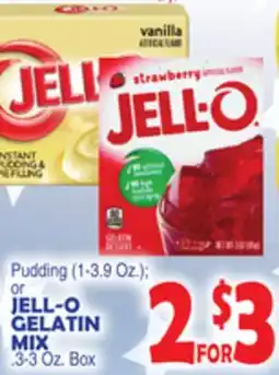 Bravo Supermarkets JELL-O GELATIN MIX. 3-3 Oz. Box offer