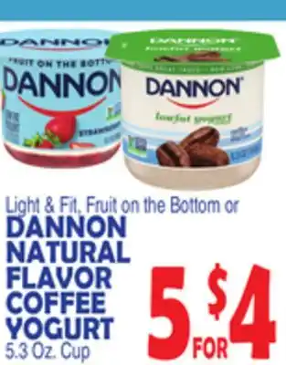 Bravo Supermarkets DANNON NATURAL FLAVOR COFFEE YOGURT offer