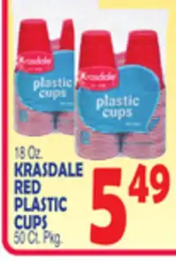 Bravo Supermarkets KRASDALE RED PLASTIC CUPS offer
