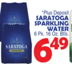Bravo Supermarkets SARATOGA SPARKLING WATER offer