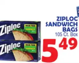 Bravo Supermarkets ZIPLOC SANDWICH BAGS offer