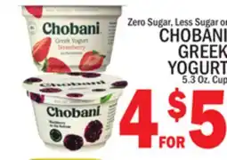 C Town CHOBANI GREEK YOGURT offer