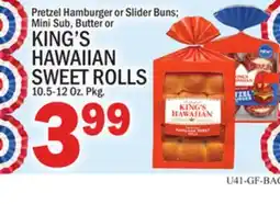 C Town KING'S HAWAIIAN SWEET ROLLS offer