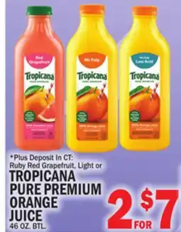 C Town TROPICANA PURE PREMIUM ORANGE JUICE offer