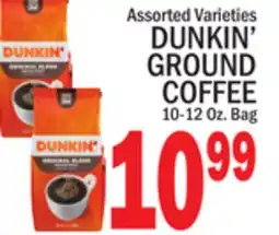 C Town DUNKIN' GROUND COFFEE offer