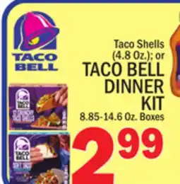 C Town TACO BELL DINNER KIT 8.85-14.6 Oz. Boxes offer