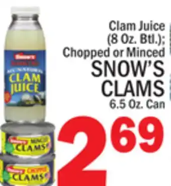C Town SNOW'S CLAMS 6.5 Oz. Can offer