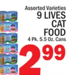 C Town 9 LIVES CAT FOOD offer