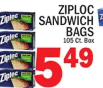 C Town ZIPLOC SANDWICH BAGS offer