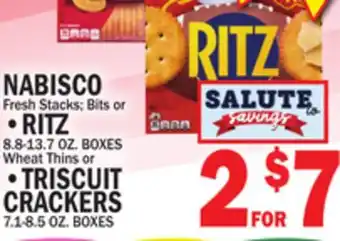 C Town NABISCO RITZ 8.8-13.7 OZ. BOXES, TRISCUIT CRACKERS 7.1-8.5 OZ. BOXES offer