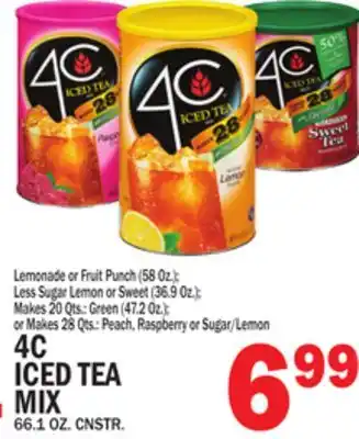 C Town 4C ICED TEA MIX 66.1 OZ. CNSTR offer