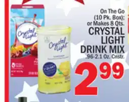 C Town CRYSTAL LIGHT DRINK MIX. 96-2.1 Oz. Cnstr offer