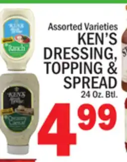 C Town KEN'S DRESSING, TOPPING & SPREAD offer