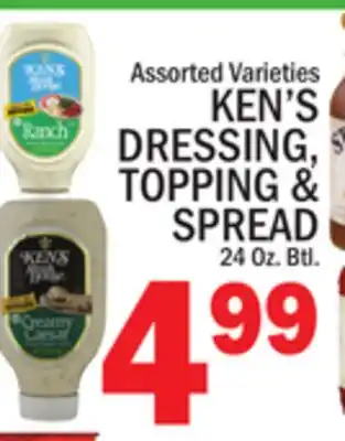 C Town KEN'S DRESSING, TOPPING & SPREAD offer