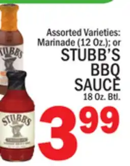 C Town STUBB'S BBQ SAUCE offer