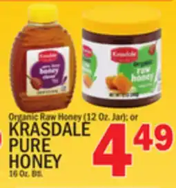 C Town KRASDALE PURE HONEY 16 Oz. Btl offer
