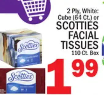 C Town SCOTTIES FACIAL TISSUES 110 Ct. Box offer