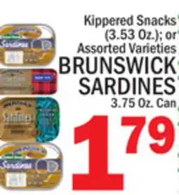 C Town BRUNSWICK SARDINES 3.75 Oz. Can offer