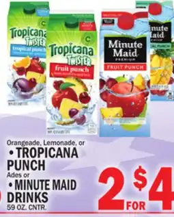 C Town TROPICANA PUNCH, MINUTE MAID DRINKS offer