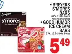 C Town BREYERS S'MORES BARS ,GOOD HUMOR ICE CREAM BARS offer