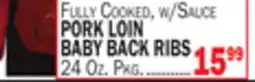 C Town PORK LOIN BABY BACK RIBS offer