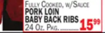 C Town PORK LOIN BABY BACK RIBS offer