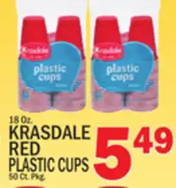 C Town KRASDALE RED PLASTIC CUPS offer