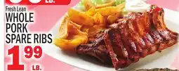 C Town WHOLE PORK SPARE RIBS offer