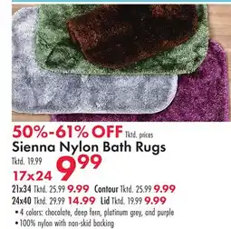 Boscov's Sienna Nylon Bath Rugs offer