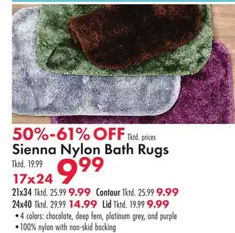 Boscov's Sienna Nylon Bath Rugs offer